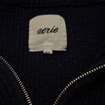Aerie Waffle Quarter Zip Navy Blue Photo 2