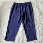 1. State  Women’s flat front drawstring ankle pants in Navy Sky size 2X Photo 11