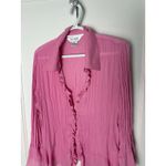 Allison Taylor Vintage Y2K 90s Bubblegum Pink Ruffle Fairy Indie Boho Blouse XL Photo 1