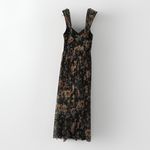 Candalite Vintage Women Dark Floral Whimsigoth Midi Dress Small Fairy Grunge Photo 1