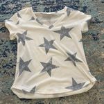 Altar'd State White Top With Blue Stars Photo 0