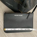 Kenneth Cole  Vintage Black Perforated Drawstring Bucket Bag Shoulder Purse Photo 6