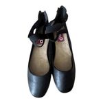 Women Black Elastic Ankle Straps Ballerina Walking Flats Size 8.5M Dress Shoes Black Photo 5