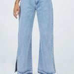 Princess Polly Holmes Low Rise Release Hem Split Flare Denim Jeans 10 Photo 0