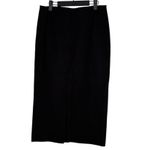 ZARA  Professional Straight Pencil Fitted Midi Stretch Skirt Back Slit L Black Photo 3