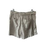 Lou & grey Loft  Beige Oatmeal Tie Front Linen Blend Shorts Women's Size Small Photo 5