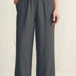 Faherty NWT  Dream Cotton Gauze Wide Leg Pant Washed Black Size S Photo 0