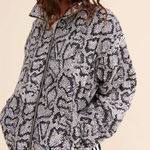 Urban Outfitters Nathan Snakeskin Animal Print Jacket Womens Small Photo 0