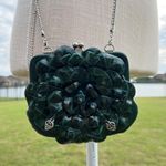 Brighton Roselie shine teal patent leather large crossbody bag purse Photo 2