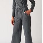 AMO Georgie Long Sleeve Crop Jumpsuit XS Gray Photo 0