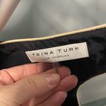 Trina Turk Black Tan Contrast Piping Sheath Career Work Dress Pockets Size 4 Photo 2