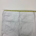 Hollister  Ultra Highrise White Denim Distressed Legging Size 1 Long Raw Hem Photo 5