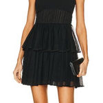 NWT Jonathan Simkhai Annabelle Tulle Silk Mini‎ Dress Size 2 Black Photo 0