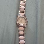 Silver Rhinestone Watch Studio Stainless Steel Quartz Gold Photo 1