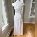 Vintage 90s White Beaded Satin Off The Shoulder Corset Top Wedding Dress Small Photo 13