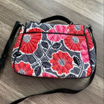 Vera Bradley  crossbody gray pink red‎ floral print Photo 5