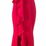 NICHOLAS Red Piper Dress Sleeveless Ruffles Cocktail Dress Designer US 2 Flawed Photo 7