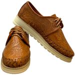 Artesanias Rauger Tooled Made in Mexico Leather Shoes Brown 6 Photo 11