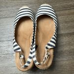 G.H. Bass Women's Emilie Navy/White Stripe Espadrilles Rope Wedge closed toe 11 Black Photo 4
