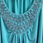Iz Byer  Tank Beaded Blue‎ Pleated Women XL Photo 2