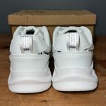 FASHION women’s casual walking shoes black white mesh layer over animal print Size 8 Photo 4