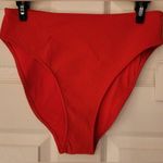 Good American Matte Good Waist Bright Poppy Red Bikini Bottom Size Small Photo 3