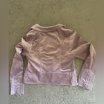 Velvet jacket light pink with zipper pockets size large Photo 2
