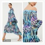Karen Millen  Tie Dye Studded Woven Bardot Drama Maxi Kimono Photo 2