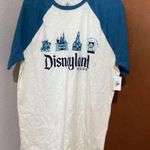 Disneyland Resort Women’s White Blue Baseball T-Shirt Medium New Parks Photo 1