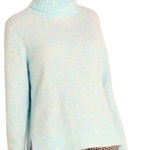 Banana Republic Aire Wool Alpaca Turtleneck Sweater Blue Green Cream M Photo 0