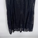 Free People  Whimsigoth Lace Dress Womens 4 Black Gold Sparkle Romantic Fairy Photo 2