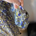 Gabby Skye  Gray Blue Yellow Watercolor LS MIDI Dress Size 8 Lined Cami‎ Photo 3