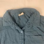 Pact  size large blue button up organic cotton long sleeve shirt casual minimal Photo 2