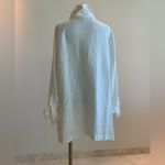 JM Collection Crisp White Linen Shirt sz 20W, NWT Photo 2