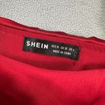 SheIn One Shoulder Ruffle Tank Top M Red Womens Blouse Camisole Sleeveless Party Photo 3