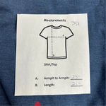 Alya Ayla Francesca Women's XS Blue Crewneck with red hearts Sweatshirt Casual Photo 8