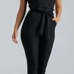 Windsor  ONE PC BLACK  Romper JUMPSUIT V-neck SIZE Small Photo 0