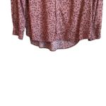 Beach Lunch Lounge Women Top L Pink Ditsy Floral Print Button Up Cottagecore Photo 3