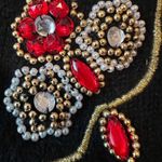 Pierre Cardin Vintage 80’s Black Silk Angora Beaded Cardigan Photo 5