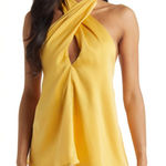 VICI NWT Satin Crossover Halter Neck
Yellow Gold Blouse Size Medium Photo 0