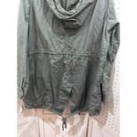 Hurley Utility Jacket Olive Green Cargo Pockets Drawstring Hooded Lightweight Casual Photo 8