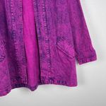 Sundance Vintage Women's Acid Wash Mid Length Denim Duster Jacket Purple Sz M Photo 2