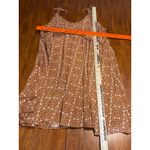 Patrons of Peace  Women's M Brown Geometric Print Mini Dress Spaghetti Straps Photo 2