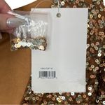 Mac Duggal NWT  Copper Sequined Wrap Over Butterfly Sleeve Draped Gown Size 18 Photo 8