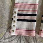 White House | Black Market Pink and Black Striped Top Photo 2
