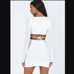 Princess Polly Nolan White Longsleeve Open Back Dress 8 Photo 3