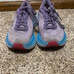 Hoka Women’s Bondi 8 Running Shoes Size 7B Turquoise Purple Cushioned Sneakers Photo 2