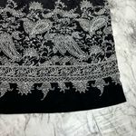 Diane Von Furstenberg  100% Silk black white paisley print skirt size medium midi Photo 1
