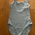 H & M Women's One Piece Light Blue Swimsuit Bathing Suit High Leg Photo 4