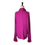 J Lindeberg Shirt Women XL Pink‎ Textured Cotton Collared Lace Up Front Top Pink Photo 1